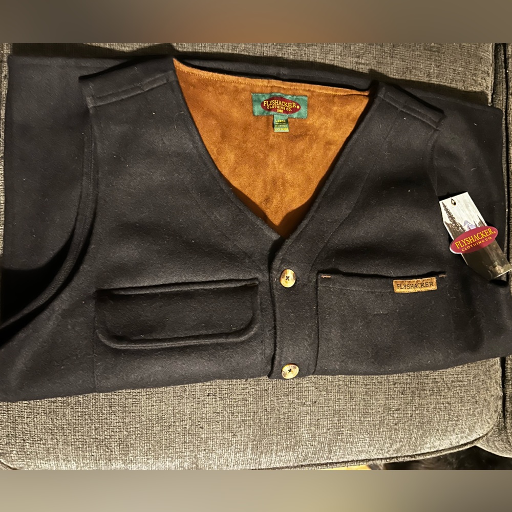 Men’s wool vest black brand new